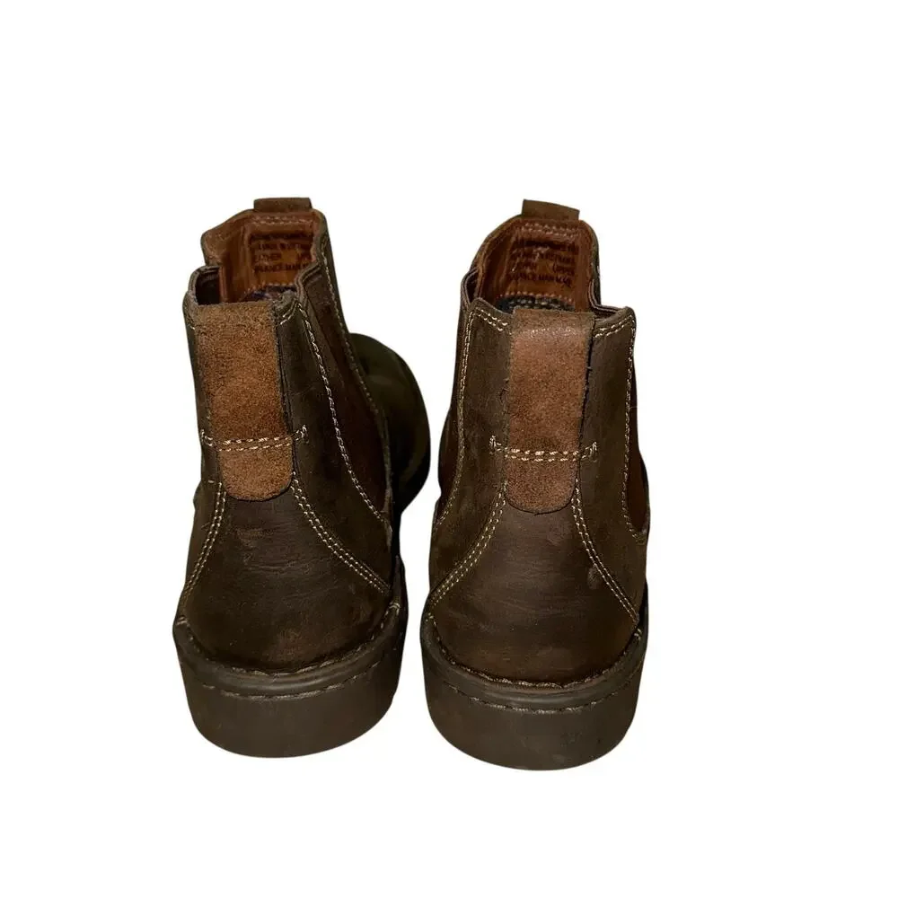 Clarks‎ Stratton Hi Chelsea Boots Brown Leather Slip On Mens 10M